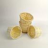 2Pcs Portable Snack Candy Bamboo Basket Bamboo Woven Basket for Outdoor Courtyard Patio Garden Home Living Room Decoration Storage