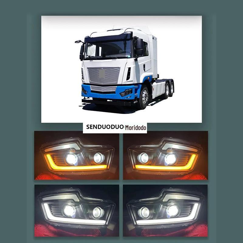 Geely New Energy Jinzheng LED Headlights: High-Brightness, Dual-Lens, Sequential Turn Signals, Waterproof.