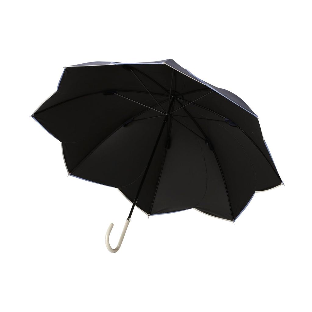 Francfranc Piping Long Navy Rain or Two-tone Umbrella, 50cm, (For Shine)