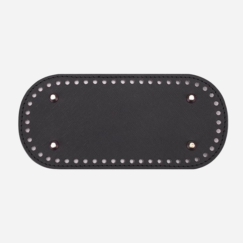 1 Stück Robuster Häkeltaschenboden Oval DIY Taschenformer mit Zierstich & Goldenen Nieten Bastelbedarf Handgemachte Taschenrahmen, Genietete Kanten