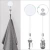 1/2Pcs Automatic Retractable Towel Rack Self-Adhesive Wall-Mounted Hand Towel Holder Clips Bathroom Kitchen Organiser
