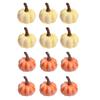 12PCS Artificial Pumpkins Fake Foam Pumpkins Fall Decorations for Autumn Harvest Festival Thanksgivi
