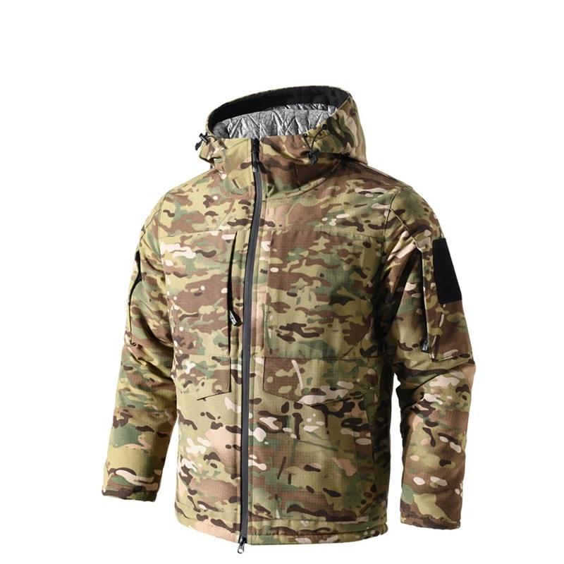 

Зимове бавовняне пальто Верхній одяг Міцна зносостійка коротка камуфляжна куртка Вітрозахист Тепло Зимова чоловіча куртка для будь-якої місцевості 180-187cm камуфляжний