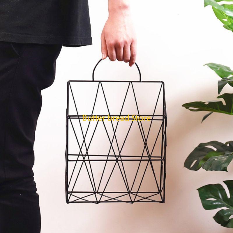 W89C Nordic Magazine File Book Rack Desktop Hanging Storage Shelf Office Home