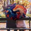 0106 Leaf Fox  Pattern, Automatic Folding Umbrella, Portable and Foldable Design, 8 Ribs, a Christmas or Birthday Gift.