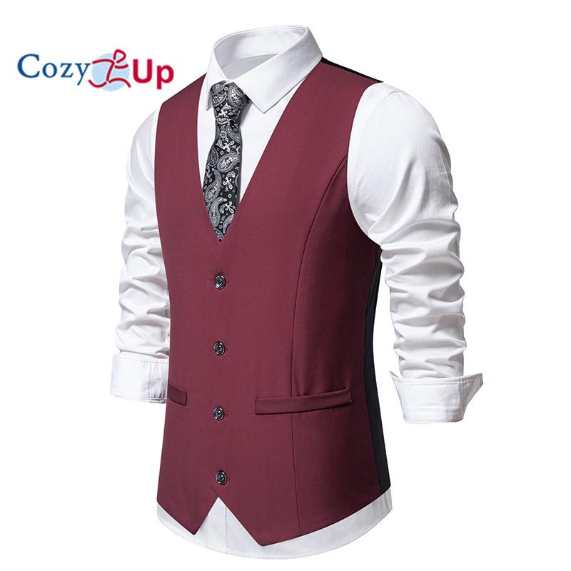 Cozy Up menns fritidsdress dress vest Slim Fit Business Formell vest vest