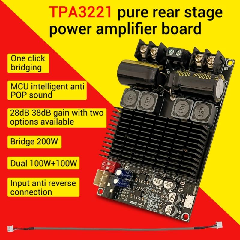 200W Digitales Leistungsverstärkerboard TPA3221 Stereo 2xKanal 100W+100W / 200W für Audiophile