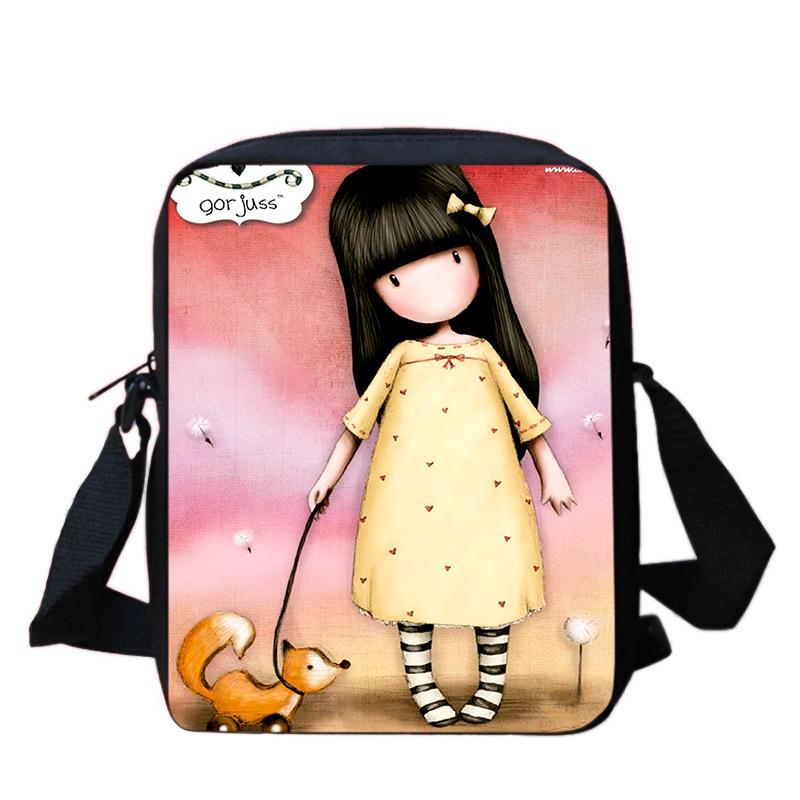 Gorjuss santoro peripheral animation backpack men and women pencil bag meal bag satchel