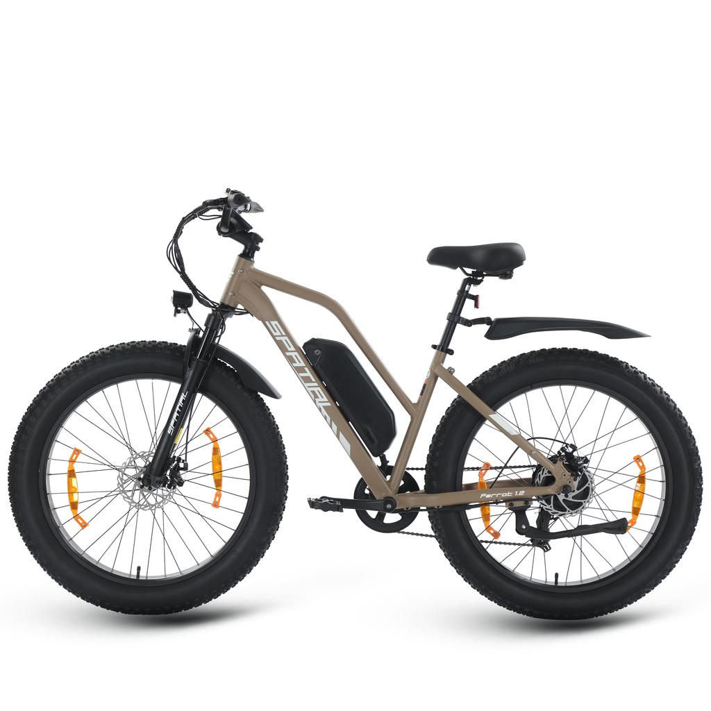 SPATIAL Parrot Bicicletta Elettrica da Donna All-Terrain Motore 250W Batteria 48V13AH Bicicletta Elettrica da Passeggio all'Aperto Bici Elettrica da Montagna Off-Road da 26 Pollici