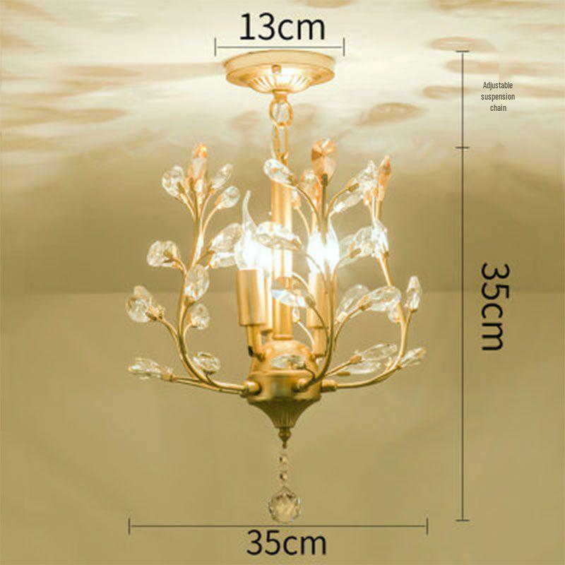 Crystal Chandelier for Bedroom, Hallway, or Living Room - European/American Style, 2025 Model