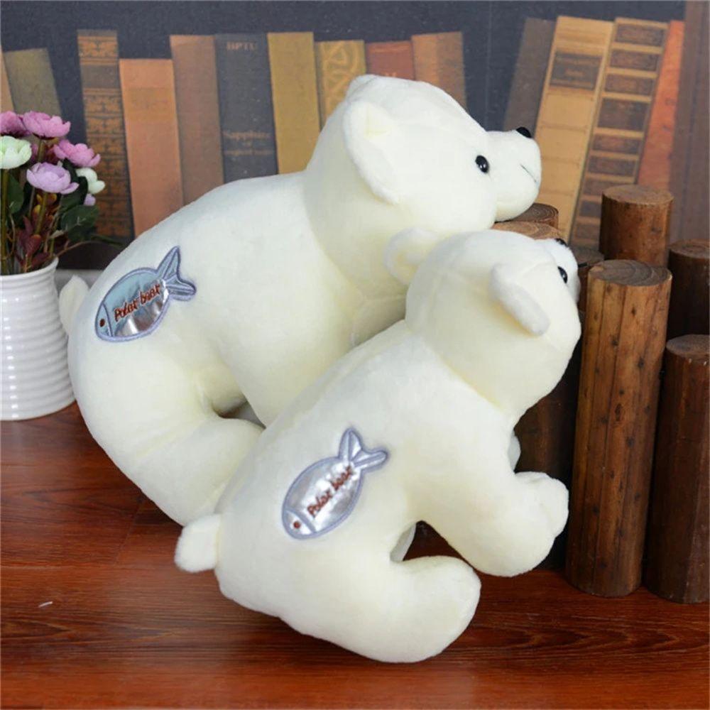 Throw Pillow 25cm Stuffed Animals White Polar Bear Plush Plush Toys Polar Bear Doll Stuffed Toys