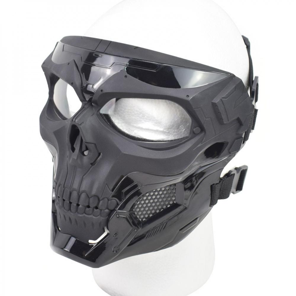 Skull Messenger Tactical Full Face Mask, Halloween Cosplay Scary Mask, Protective Mask for CS Airsoft Wargame