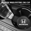 AAADK1 2Pcs Leather Coaster Anti-noise Water Cup Pad Cushion For Honda Civic Accord Jazz Fit CRV Odyssey City Pilot Vezel Prelude Insig