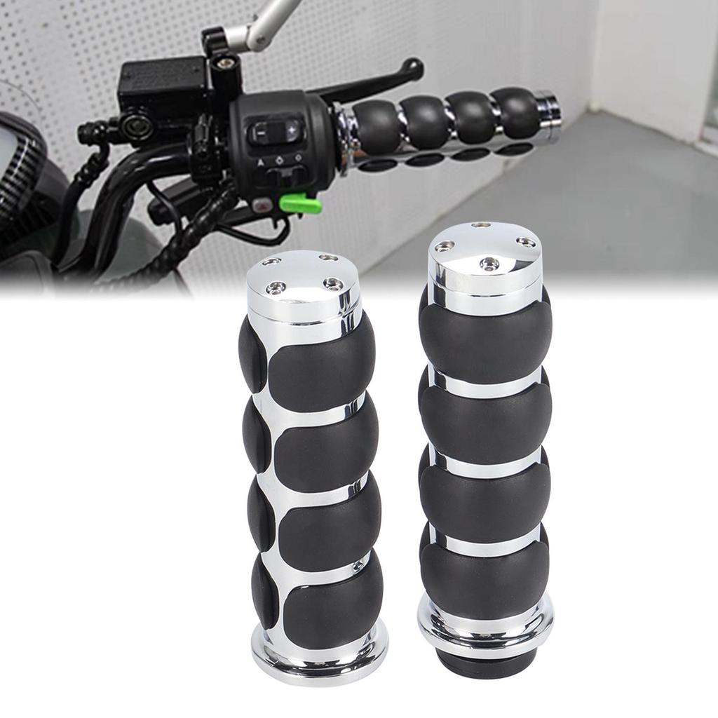 Retro Motorcycle Handlebar Grips for Harley - Fits 22mm & 25mm Cruisers