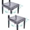 Clear Plastic Transparent Chair Cover PVC Furniture Protector Durable Seat Cover  Household