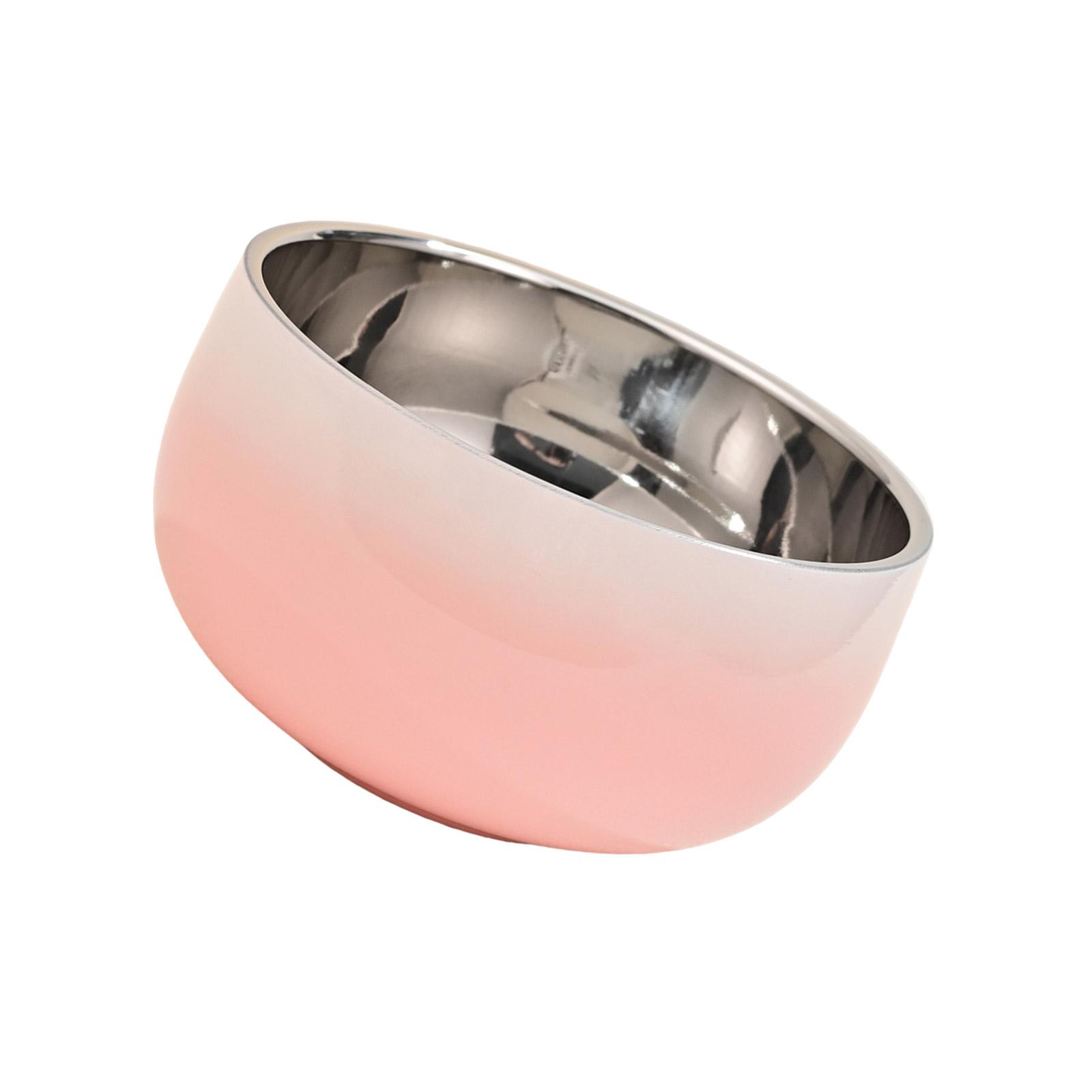 

Термоизолированная миска с двухслойной защитой Современная посуда из нержавеющей стали 304 Миска с двойными стенками для стильной сервировки стола розовый