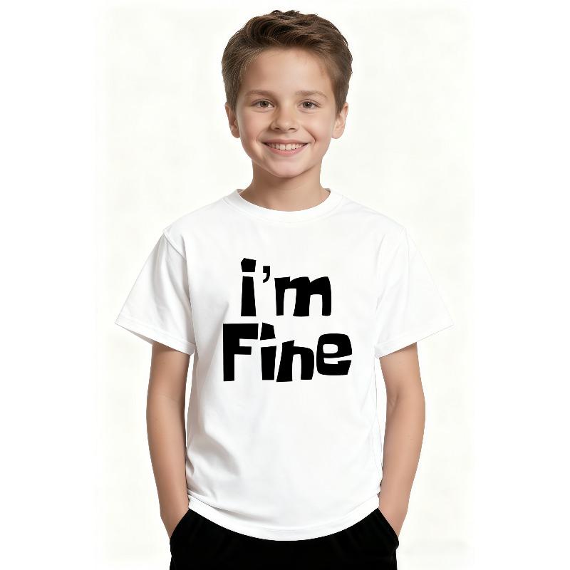 European sizes Boys  & Girls  Short Sleeve T-Shirt with  You Are Great  Positive Affirmation Print - Self-Esteem Building Summer Top 98cm белый