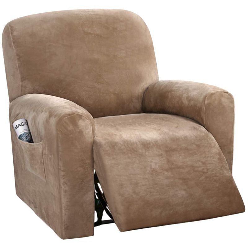 

Бархат-стрейч «Серебряный лис» всевключающий чехол для домашнего дивана-качалки Camel