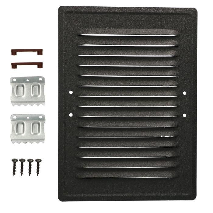 Grille d'aération - KOTARBAU - 165x230 mm - Métal - Gris foncé - Moustiquaire intégrée
