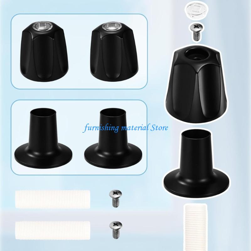 Y5GD 4Pcs Shower Knob Replacement Set Suitable with Series Bathtub and Shower Fixtures Kirsite Construction