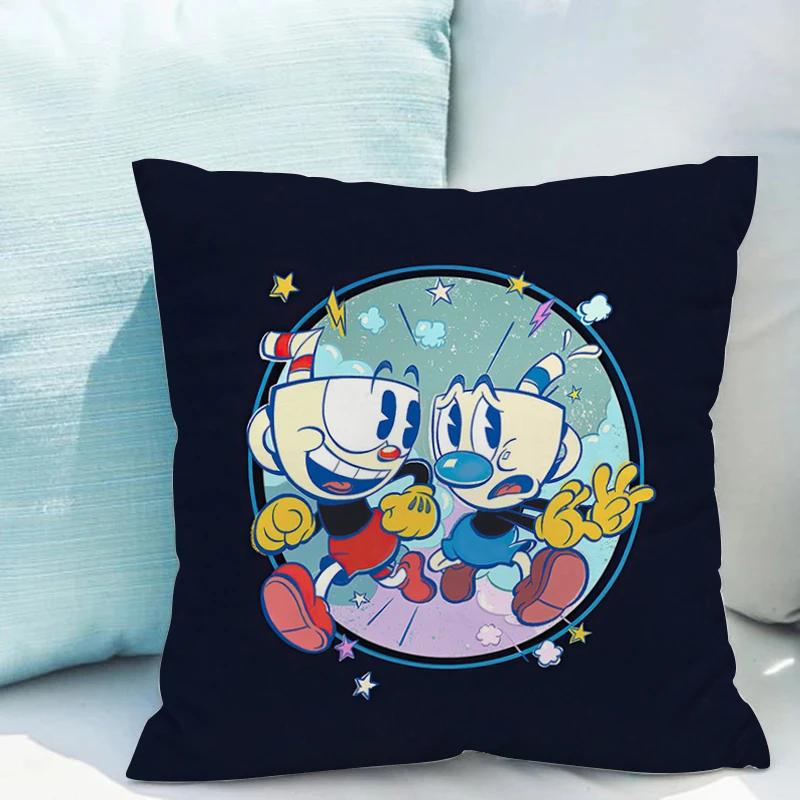 Cushion Covers 45x45 C-cuphead Ornamental Pillows for Living Room Pillowcase 40*40 Fall Decor Lounge Chairs Body Pillow Cover