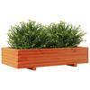 Plant Pot Wax Brown 110 X 60 X 26.5 Cm Solid Pine Wood