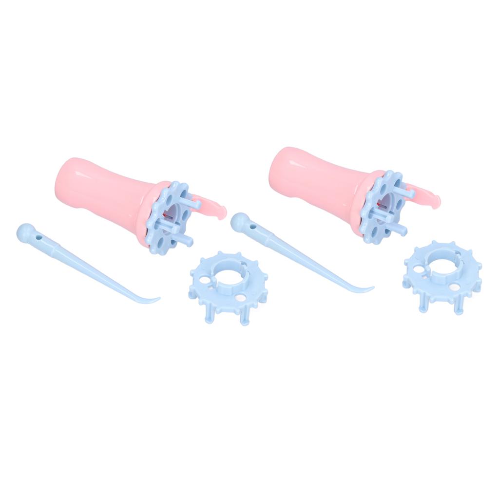 2Pcs Knit Spool Loom Set Double Head Easy To Use Exquisite Shell Knitting Yarn Wool Rope Hook for