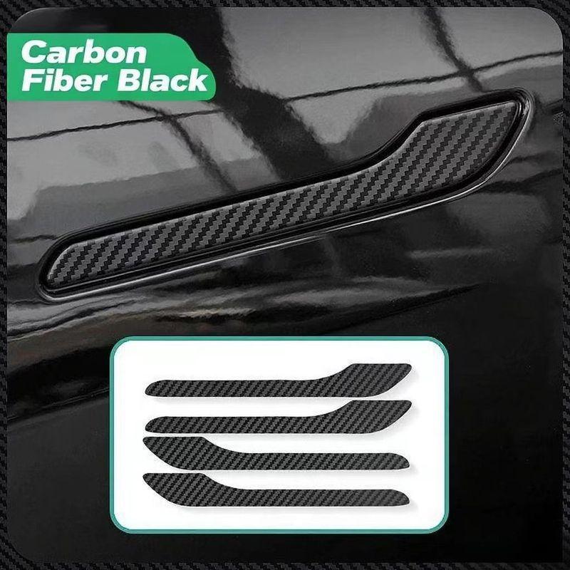 Car Protector Sticker Door Handle Wrap Cover Decorative Stickers 4Pcs/Set Anti-scratch For Tesla Model 3 Y 2021 ABS Worldmuma
