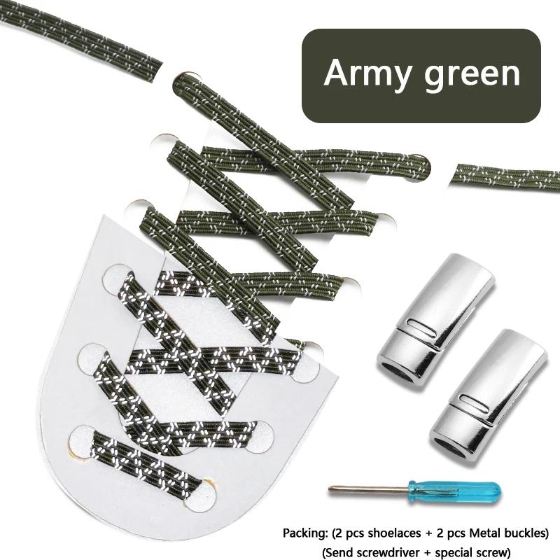 1 Paar Reflektierende Schnürsenkel Ohne Binden Gummiband für Schuhe KinderErwachsene Magnetische Verschlüsse Elastische Schnürsenkel Sneaker Laufschuhe Zubehör