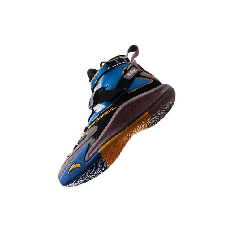 Dragon Ball x Anta KT5 Demping Antislip Slijtvast Hoge top Basketbalschoenen Heren Blauw Paars 112011106-1