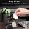 Clear Acrylic Business Card Stand Large Compartment Name Card Organiser Container For Efficient Business Card Management