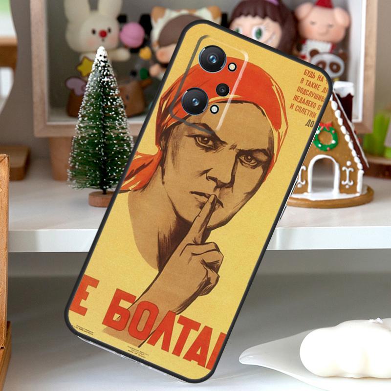 Vintage Stalin USSR CCCP For OPPO Realme C55 C35 C33 C31 C30 C25 C21Y C11 GT Neo 5 3T 2T Realme 10 9 11 Pro Plus Case