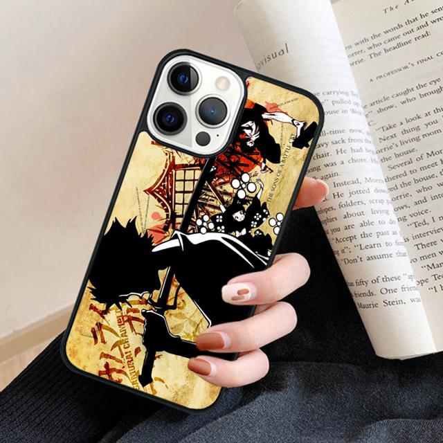 Japanese Anime Samurai ninja Black Phone Case Back Cover for iPhone 17 Air 16 15 14 13 11 12 Pro Max Plus Coque