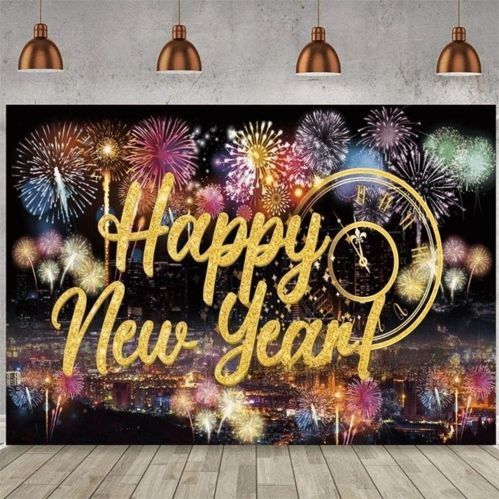 Banner 2026 Background Cloth 150x100CM New Year Wall Decor Cloth New Year Backdrop Porch Sign
