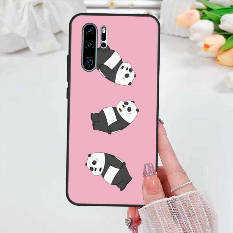 Cartoon Panda Bear Case For Huawei Nova 9 10 SE 5T 3i 8i 11i Y60 Y61 Y70 Y90 P20 P40 P30 Lite P60 Pro P Smart