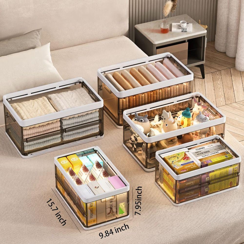 With Lids Closet Storage Bins Stackable Pants Storage Container Thicken Drawer Shelf  Bathroom