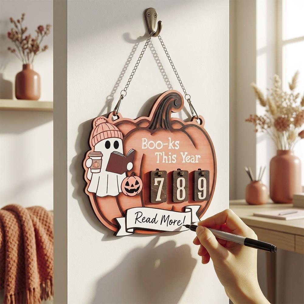 Vintage Halloween Reading Counter Spooky Reading Ghost Figurine Party Decoration