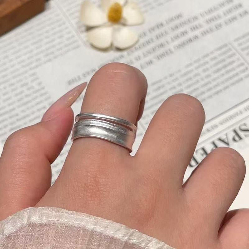 Retro S925 Sterlingsilber Bandring - Damen Anlaufbeständig, Luxuriös, Vielseitiger Offener Ring für den Zeigefinger