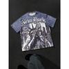 The  summer new men's T-shirt features a casual fashionable comfortable soft and breathable  pattern print