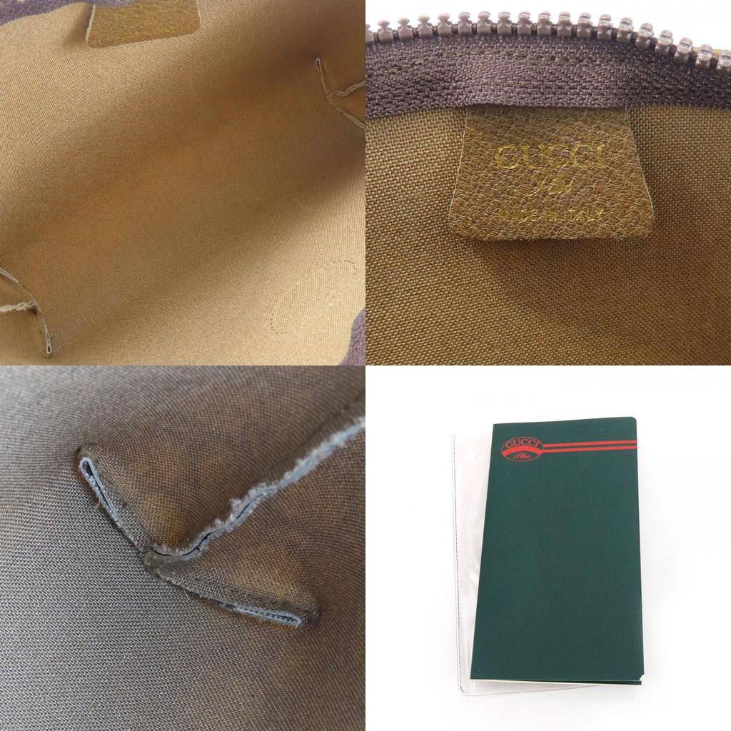 Used GUCCI Business Bag GG Plus Beige Clutch Bag