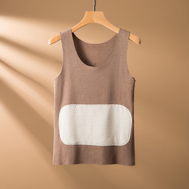 Unisex Temperature-Sensitive Warm Vest with Double-Sided Brushed Fleece for Autumn and Winter
