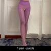 Cintura alta através da meia-calça Crotchless Dois lados abrem meias de meia-calça de virilha