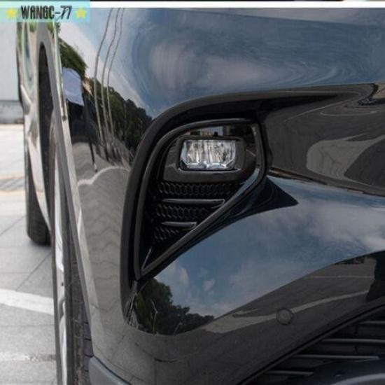 For Toyota Highlander -22 Black Bright Front Bumper Fog Light Cover Trim New