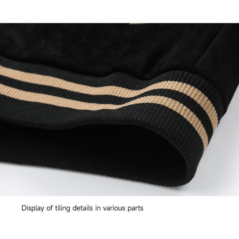 2025 New Spring and Autumn Jacket Men's Jacket Casual Suede Fleece Baseball Jersey American Street Style Embroidered Baseball Collar