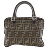 Zucca Handbag Brown Nylon Canvas Women Used