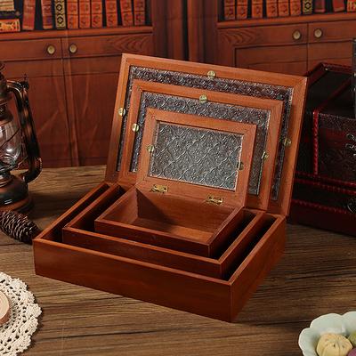 Haitang Çiçeği Cam Saklama Kutusu İskandinav Retro Masif Ahşap Saklama Dolabı Masaüstü Düzenleme Çevirmeli Ahşap Kutu Makyaj Masası Dekoru
