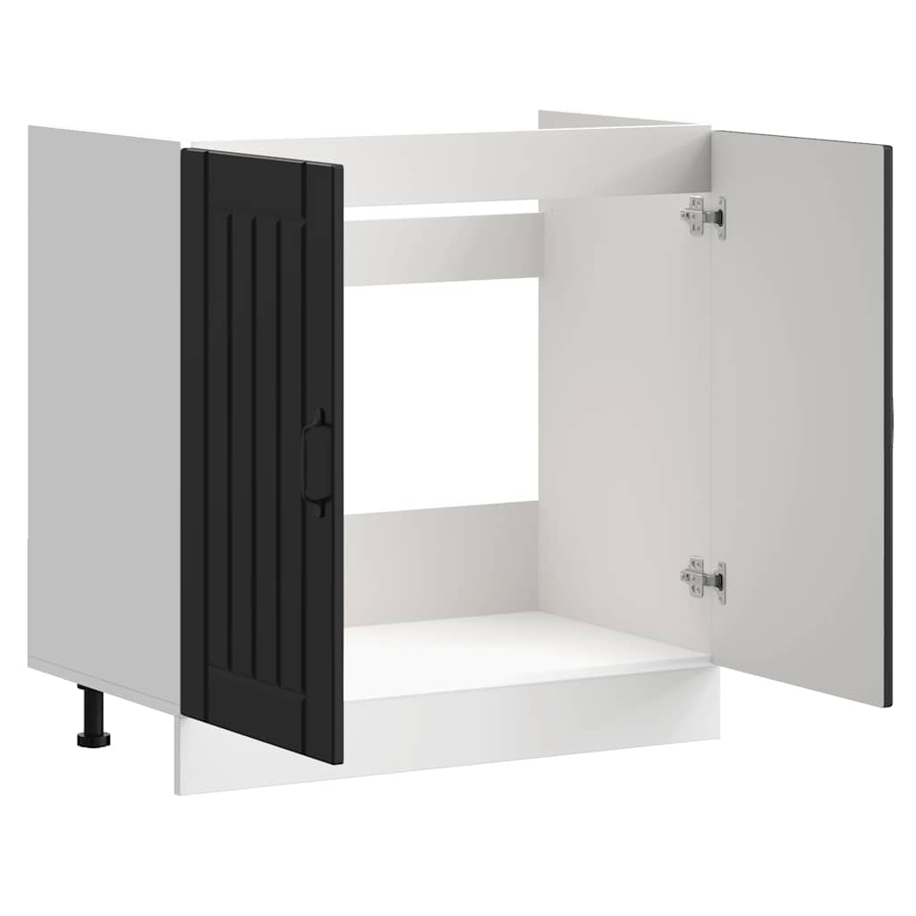 Lucca Black Sink Base Cabinet