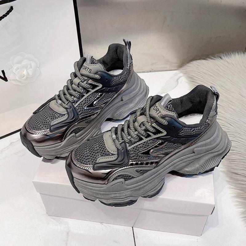 

High-value dad shoes women s new retro versatile sports shoes students show small platform casual shoes tide 35 чёрный