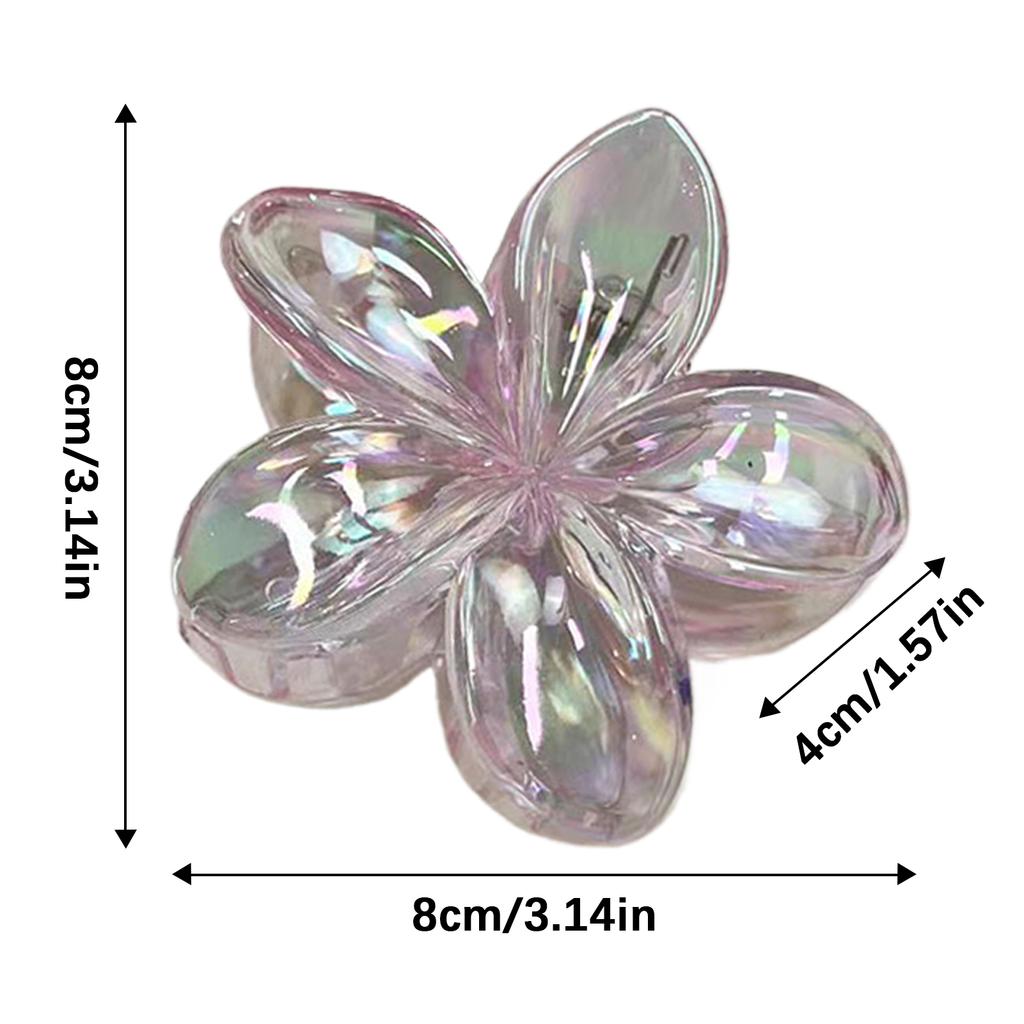 Hawaiian Flower Claw Clips Vacation Egg Flower Hair Clips Hawaii Beach Claws Bohemian Hairpin for Girls Colorful Hair Accessorie