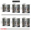 2pcs,2D Plane Printing Minimalist Curtains Snowman & Wildlife Winter Versatile Polyester (without Rod) Gifts Use for Bedroom,